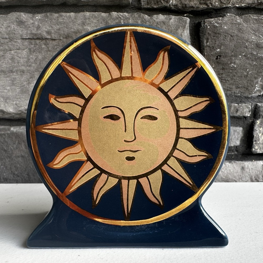 VTG 90s Springmaid Celestial Sun Moon Stars Toothbrush Holder Bathroom Whimsical
